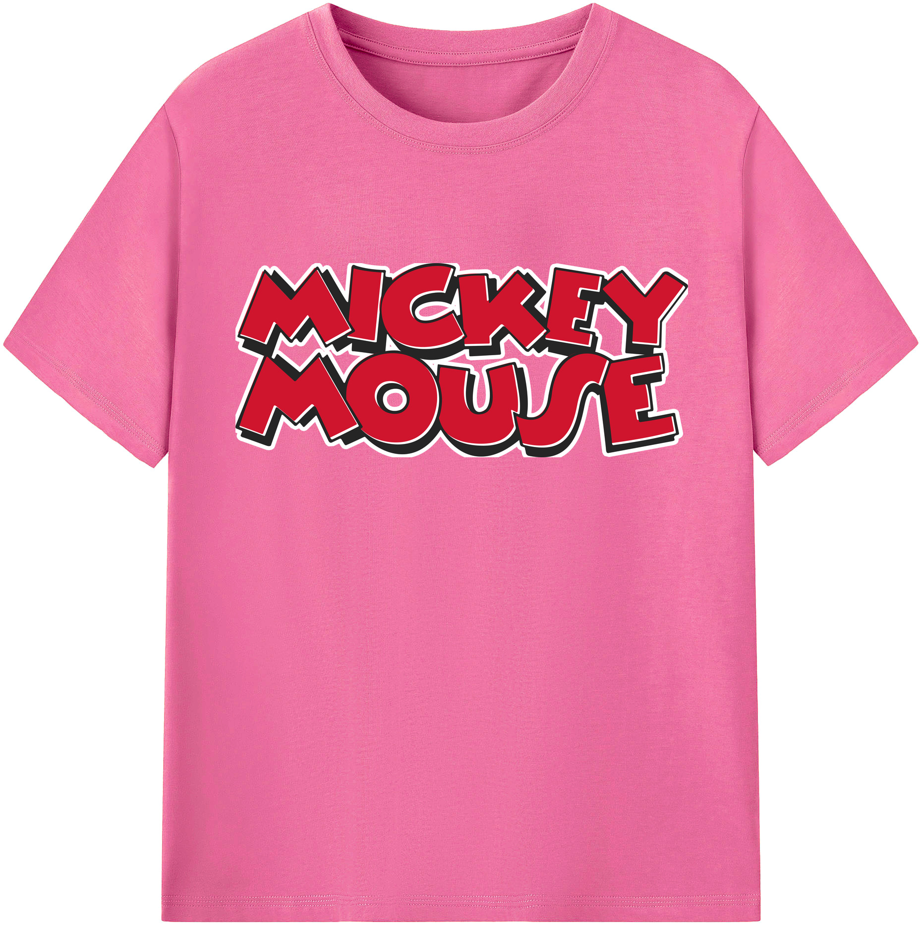 （画像用） ミッキーマウス Mickey Mouse レディースカジュアルプリントTシャツ（綿100％）
